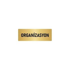 Özarslan Dizayn Departman Kapı İsimliği Organizasyon 10x20 cm Altın Renk Metal Yönlendirme Levhası