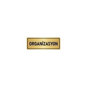 Özarslan Dizayn Departman Kapı İsimliği Organizasyon 10x20 cm Altın Renk Metal Yönlendirme Levhası