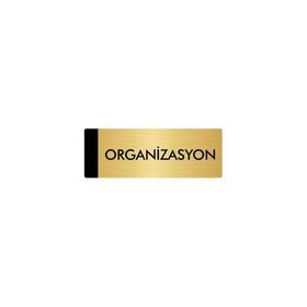Özarslan Dizayn Departman Kapı İsimliği Organizasyon 10x20 cm Altın Renk Metal Yönlendirme Levhası