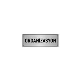 Özarslan Dizayn Departman Kapı İsimliği Organizasyon 10x20 cm Gümüş Renk Metal Yönlendirme Levhası