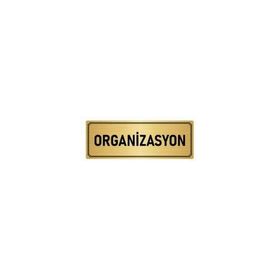 Özarslan Dizayn Departman Kapı İsimliği Organizasyon 7x20 cm Altın Renk Metal Yönlendirme Levhası