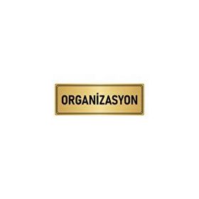 Özarslan Dizayn Departman Kapı İsimliği Organizasyon 7x20 cm Altın Renk Metal Yönlendirme Levhası