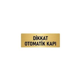 Özarslan Dizayn Departman Kapı İsimliği Otomatik Kapı 10x20 cm Altın Renk Metal Yönlendirme Levhası