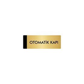 Özarslan Dizayn Departman Kapı İsimliği Otomatik Kapı 5x20 cm Altın Renk Metal Yönlendirme Levhası