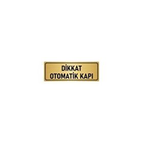 Özarslan Dizayn Departman Kapı İsimliği Otomatik Kapı 5x20 cm Altın Renk Metal Yönlendirme Levhası