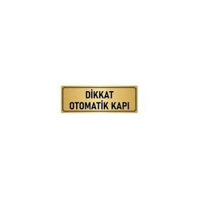 Özarslan Dizayn Departman Kapı İsimliği Otomatik Kapı 7x20 cm Altın Renk Metal Yönlendirme Levhası