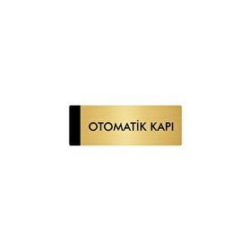 Özarslan Dizayn Departman Kapı İsimliği Otomatik Kapı 7x20 cm Altın Renk Metal Yönlendirme Levhası