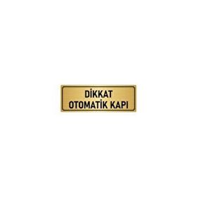 Özarslan Dizayn Departman Kapı İsimliği Otomatik Kapı 7x20 cm Altın Renk Metal Yönlendirme Levhası