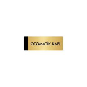 Özarslan Dizayn Departman Kapı İsimliği Otomatik Kapı 7x20 cm Altın Renk Metal Yönlendirme Levhası