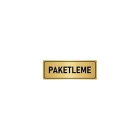 Özarslan Dizayn Departman Kapı İsimliği Paketleme 10x20 cm Altın Renk Metal Yönlendirme Levhası