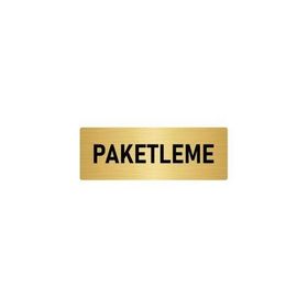 Özarslan Dizayn Departman Kapı İsimliği Paketleme 10x20 cm Altın Renk Metal Yönlendirme Levhası