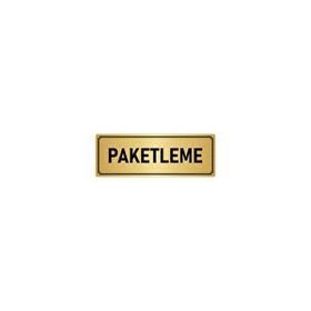 Özarslan Dizayn Departman Kapı İsimliği Paketleme 10x20 cm Altın Renk Metal Yönlendirme Levhası