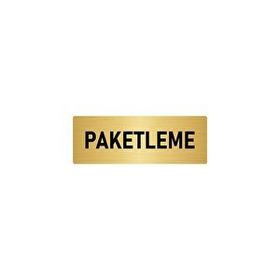 Özarslan Dizayn Departman Kapı İsimliği Paketleme 10x20 cm Altın Renk Metal Yönlendirme Levhası