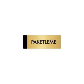 Özarslan Dizayn Departman Kapı İsimliği Paketleme 5x20 cm Altın Renk Metal Yönlendirme Levhası