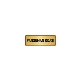 Özarslan Dizayn Departman Kapı İsimliği Pansuman Odası 10x20 cm Altın Renk Metal Yönlendirme Levhası