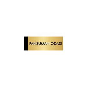 Özarslan Dizayn Departman Kapı İsimliği Pansuman Odası 10x20 cm Altın Renk Metal Yönlendirme Levhası