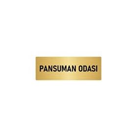 Özarslan Dizayn Departman Kapı İsimliği Pansuman Odası 5x20 cm Altın Renk Metal Yönlendirme Levhası