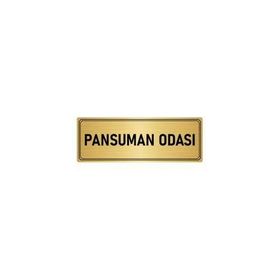 Özarslan Dizayn Departman Kapı İsimliği Pansuman Odası 7x20 cm Altın Renk Metal Yönlendirme Levhası