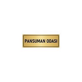Özarslan Dizayn Departman Kapı İsimliği Pansuman Odası 7x20 cm Altın Renk Metal Yönlendirme Levhası