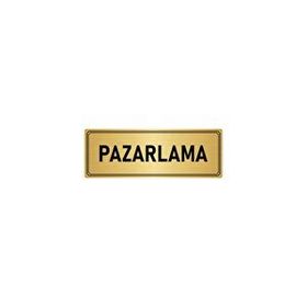 Özarslan Dizayn Departman Kapı İsimliği Pazarlama 10x20 cm Altın Renk Metal Yönlendirme Levhası
