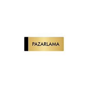 Özarslan Dizayn Departman Kapı İsimliği Pazarlama 5x20 cm Altın Renk Metal Yönlendirme Levhası