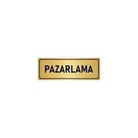 Özarslan Dizayn Departman Kapı İsimliği Pazarlama 5x20 cm Altın Renk Metal Yönlendirme Levhası