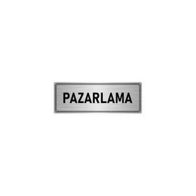 Özarslan Dizayn Departman Kapı İsimliği Pazarlama 5x20 cm Gümüş Renk Metal Yönlendirme Levhası