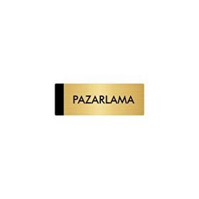 Özarslan Dizayn Departman Kapı İsimliği Pazarlama 7x20 cm Altın Renk Metal Yönlendirme Levhası