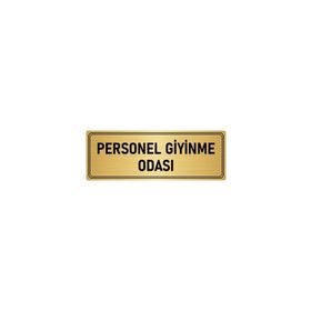 Özarslan Dizayn Departman Kapı İsimliği Personel 5x20 cm Altın Renk Metal Yönlendirme Levhası