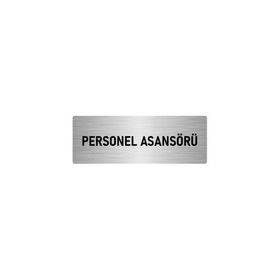 Özarslan Dizayn Departman Kapı İsimliği Personel Asansörü 10x20 cm Gümüş Renk Metal Yönlendirme Levhası