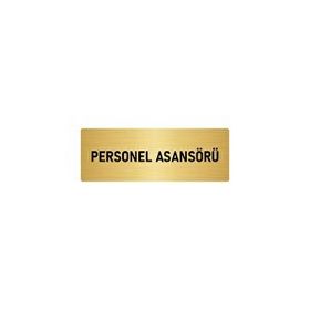 Özarslan Dizayn Departman Kapı İsimliği Personel Asansörü 5x20 cm Altın Renk Metal Yönlendirme Levhası