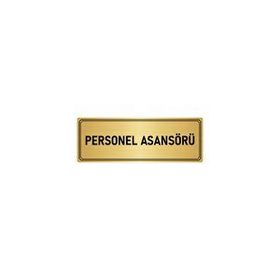 Özarslan Dizayn Departman Kapı İsimliği Personel Asansörü 5x20 cm Altın Renk Metal Yönlendirme Levhası