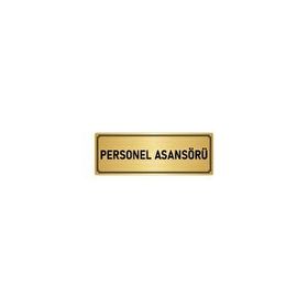 Özarslan Dizayn Departman Kapı İsimliği Personel Asansörü 5x20 cm Altın Renk Metal Yönlendirme Levhası