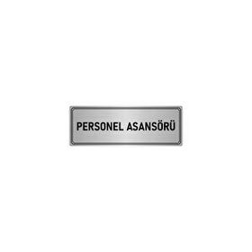Özarslan Dizayn Departman Kapı İsimliği Personel Asansörü 5x20 cm Gümüş Renk Metal Yönlendirme Levhası