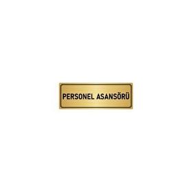 Özarslan Dizayn Departman Kapı İsimliği Personel Asansörü 7x20 cm Altın Renk Metal Yönlendirme Levhası
