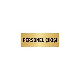 Özarslan Dizayn Departman Kapı İsimliği Personel Çıkışı 5x20 cm Altın Renk Metal Yönlendirme Levhası