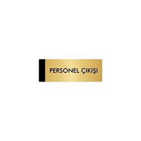 Özarslan Dizayn Departman Kapı İsimliği Personel Çıkışı 7x20 cm Altın Renk Metal Yönlendirme Levhası