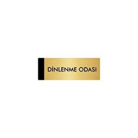 Özarslan Dizayn Departman Kapı İsimliği Personel Dinlenme Odası 10x20 cm Altın Renk Metal Yönlendirme Levhası