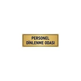 Özarslan Dizayn Departman Kapı İsimliği Personel Dinlenme Odası 5x20 cm Altın Renk Metal Yönlendirme Levhası