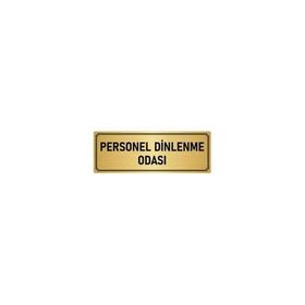 Özarslan Dizayn Departman Kapı İsimliği Personel Dinlenme Odası 5x20 cm Altın Renk Metal Yönlendirme Levhası