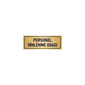 Özarslan Dizayn Departman Kapı İsimliği Personel Dinlenme Odası 5x20 cm Altın Renk Metal Yönlendirme Levhası