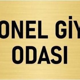 Özarslan Dizayn Departman Kapı İsimliği Personel Giyinme Odası 7x20 cm Altın Renk Metal Yönlendirme Levhası