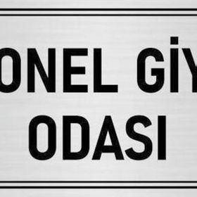 Özarslan Dizayn Departman Kapı İsimliği Personel Giyinme Odası 7x20 cm Gümüş Renk Metal Yönlendirme Levhası