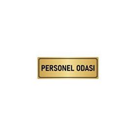 Özarslan Dizayn Departman Kapı İsimliği Personel Odası 10x20 cm Altın Renk Metal Yönlendirme Levhası