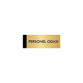 Özarslan Dizayn Departman Kapı İsimliği Personel Odası 10x20 cm Altın Renk Metal Yönlendirme Levhası