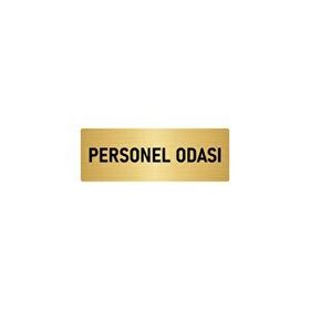 Özarslan Dizayn Departman Kapı İsimliği Personel Odası 10x20 cm Altın Renk Metal Yönlendirme Levhası