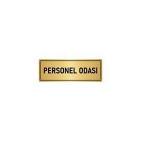 Özarslan Dizayn Departman Kapı İsimliği Personel Odası 5x20 cm Altın Renk Metal Yönlendirme Levhası