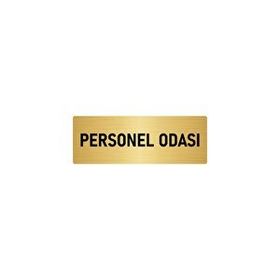 Özarslan Dizayn Departman Kapı İsimliği Personel Odası 5x20 cm Altın Renk Metal Yönlendirme Levhası