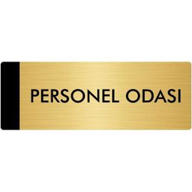 Özarslan Dizayn Departman Kapı İsimliği Personel Odası 5x20 cm Altın Renk Metal Yönlendirme Levhası