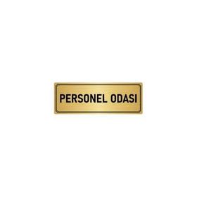 Özarslan Dizayn Departman Kapı İsimliği Personel Odası 7x20 cm Altın Renk Metal Yönlendirme Levhası